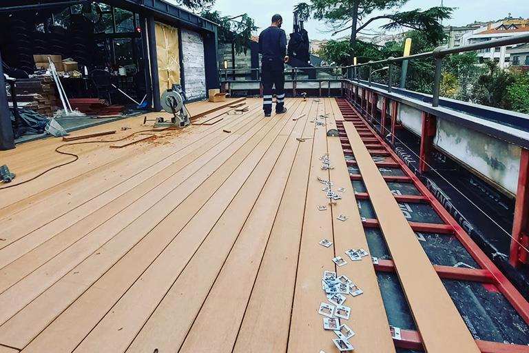 Kafe kompozit deck uygulama