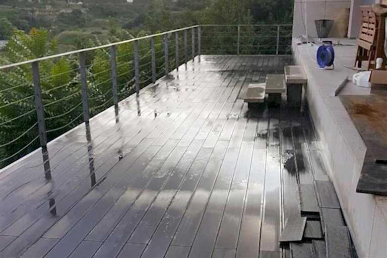 Beykoz Villa Kompozit Deck Teras Zemin Kaplama.