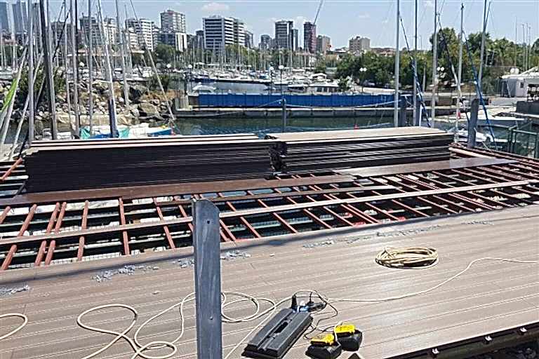 Kalamış Yelken Kulübü Seyir Terası Kompozit Deck Uygulama.